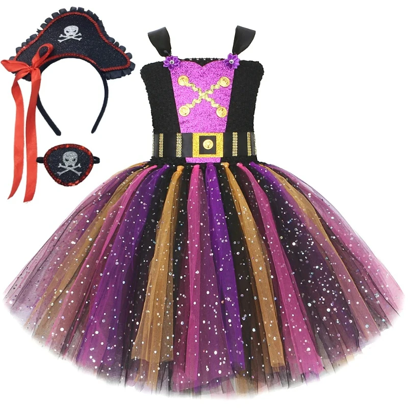 Carnival Halloween Dresses for Girls Glittery Christmas Outfit Pirate Captain Child Clothes Set for Kids Sparkly Pirate Costumes
Carnival Halloween Dresses for Girls Glittery Christmas Outfit Pirate Captain Child Clothes Set for Kids Sparkly Pirate Costumes