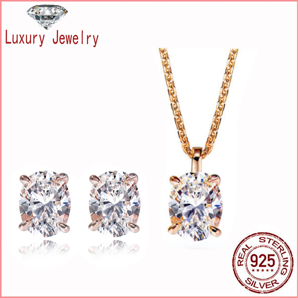 Luxury Jewelry S925 Sterling Silver Zircon Jewelry Sets For Women Earrings/Necklace Wedding Engagement Party Charming Jewelry
Luxury Jewelry S925 Sterling Silver Zircon Jewelry Sets For Women Earrings/Necklace Wedding Engagement Party Charming Jewelry