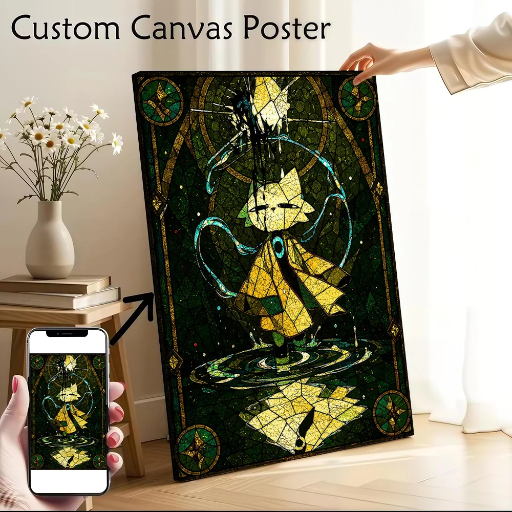 Stained Glass Cat Character Printed Canvas Poster Custom Pictures Wall Art Canvas Painting for Living Room Decorations Wand Deko
Stained Glass Cat Character Printed Canvas Poster Custom Pictures Wall Art Canvas Painting for Living Room Decorations Wand Deko