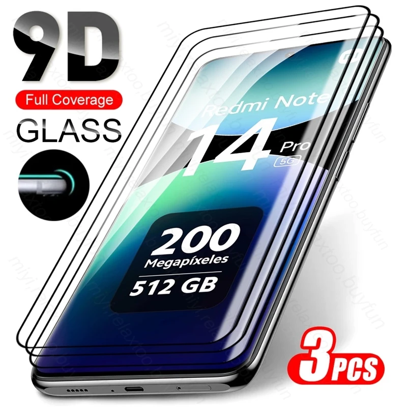 3Pcs Protective Glass For Redmi Note 14 Pro 5G 9D Tempered Glass Redmy Note14Pro Note15 Note14 Pro+ 4/5G Curved Screen Protector
3Pcs Protective Glass For Redmi Note 14 Pro 5G 9D Tempered Glass Redmy Note14Pro Note15 Note14 Pro+ 4/5G Curved Screen Protector