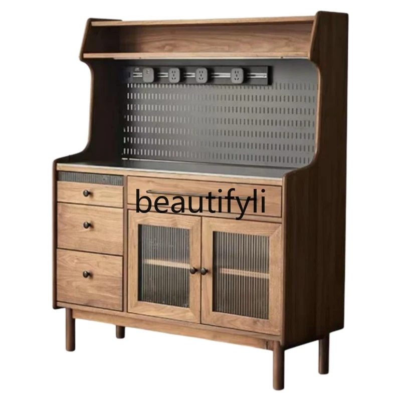 North American black walnut dining side solid wood tea storage integrated rock slab low cabinet countertop locker
North American black walnut dining side solid wood tea storage integrated rock slab low cabinet countertop locker