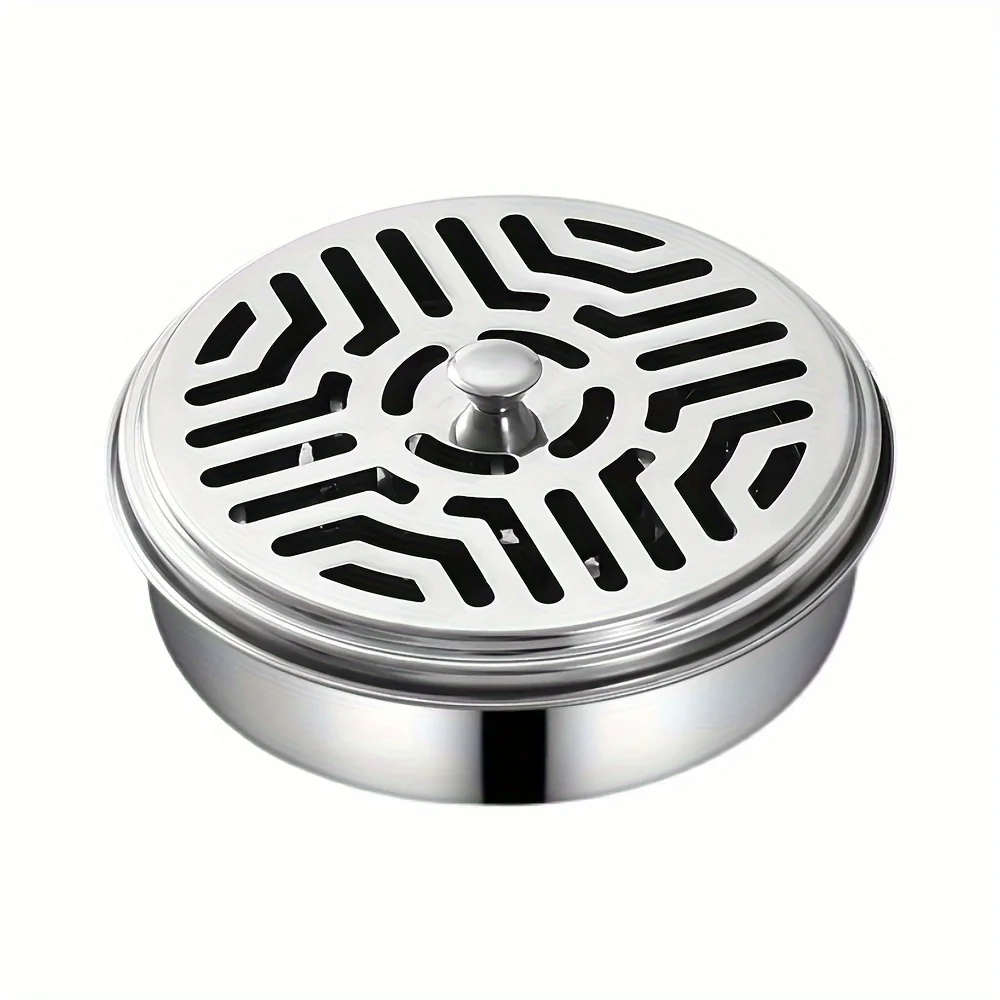 1pc Stainless steel mosquito coil box cover mosquito coil tray large ash tray outdoor portable mosquito coil holder windproof mo
1pc Stainless steel mosquito coil box cover mosquito coil tray large ash tray outdoor portable mosquito coil holder windproof mo