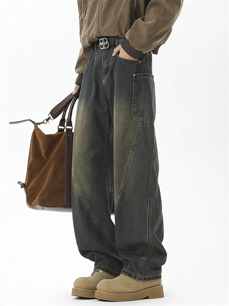 American Style Men's Straight Leg Jeans Retro Cool Large Pocket Casual Loose Fit Jeans Youth Trendy Denim Pants Winter Wear
American Style Men's Straight Leg Jeans Retro Cool Large Pocket Casual Loose Fit Jeans Youth Trendy Denim Pants Winter Wear