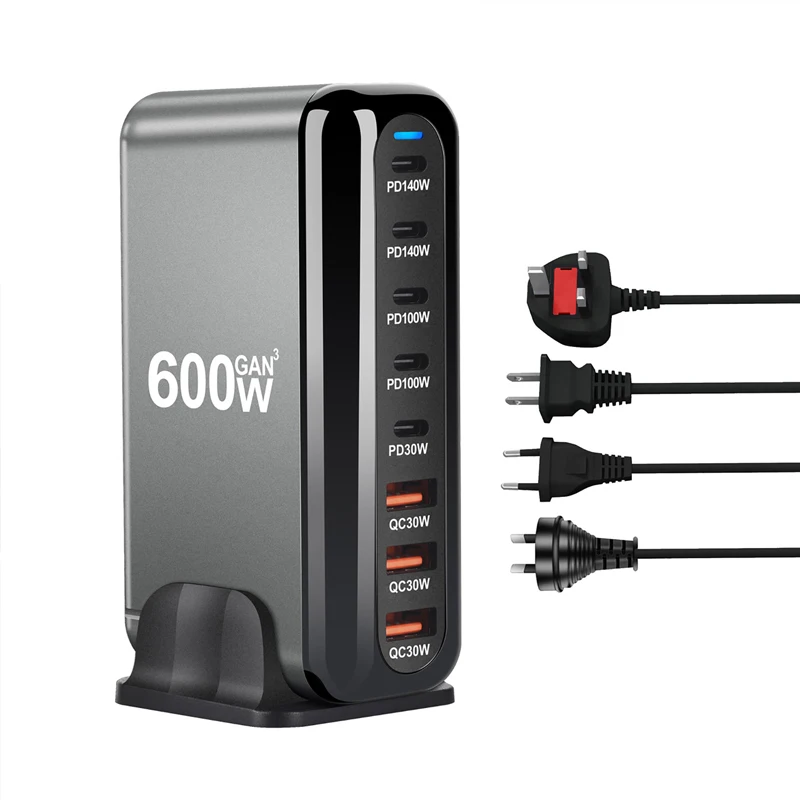 600W Gan Fast Charge 3.0 USB Type C Charger 8-Port 5C3A PD Mobile Tablet Fast Charger for Phone Convenient Carry
600W Gan Fast Charge 3.0 USB Type C Charger 8-Port 5C3A PD Mobile Tablet Fast Charger for Phone Convenient Carry