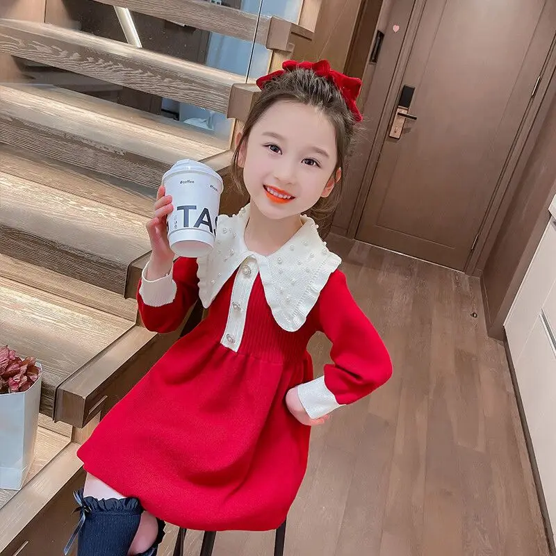 Autumn and Winter Baby Girls' Knitted Sweater Dress Fashion New Style Children's Princess Dress Christmas Clothing 90-150cm
Autumn and Winter Baby Girls' Knitted Sweater Dress Fashion New Style Children's Princess Dress Christmas Clothing 90-150cm