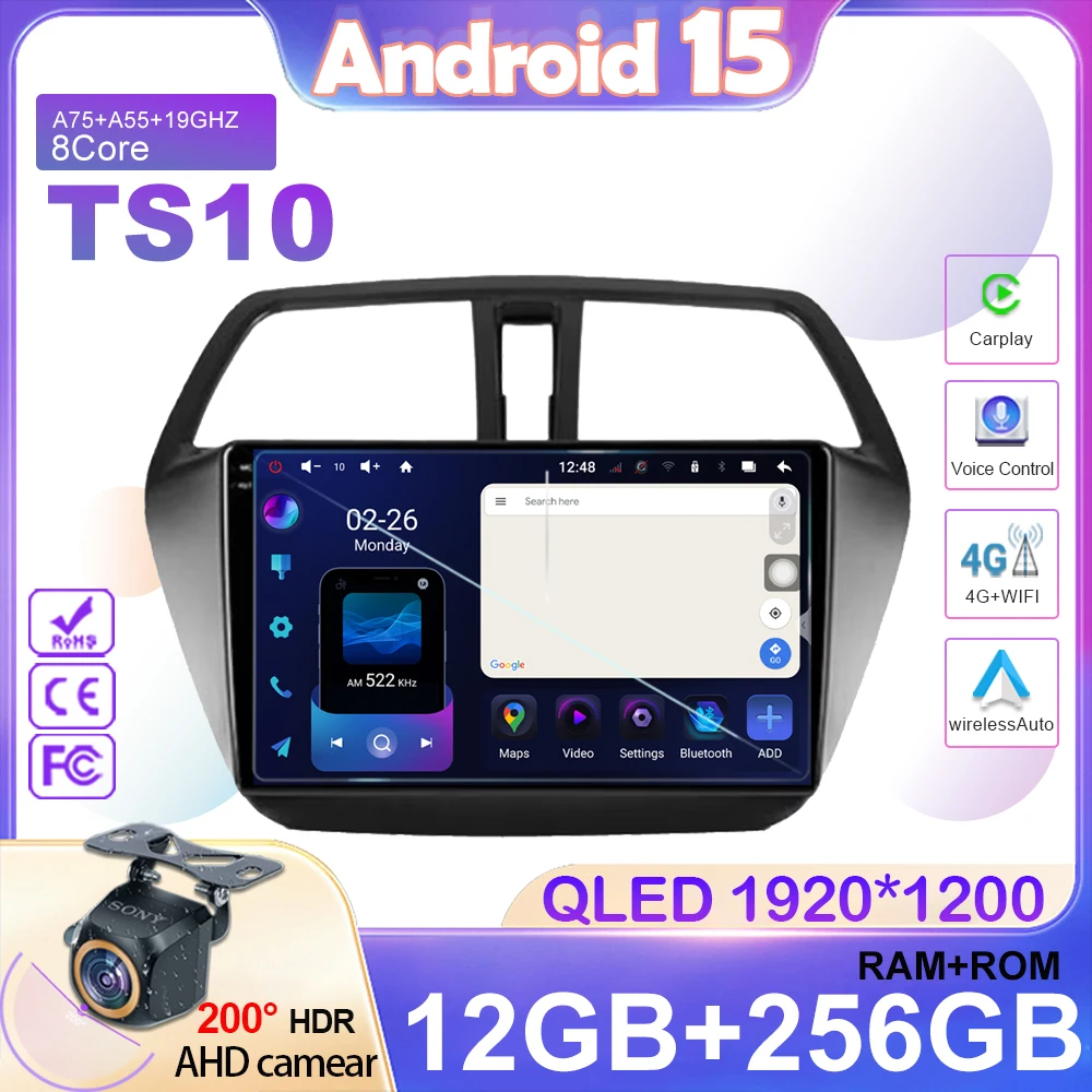 Android 15 For Suzuki SX4 SX 4 2006 - 2013 Carplay Car Radio Multimedia Head Unit BT GPS video DVD DSP Player Autoradio Stereo
Android 15 For Suzuki SX4 SX 4 2006 - 2013 Carplay Car Radio Multimedia Head Unit BT GPS video DVD DSP Player Autoradio Stereo