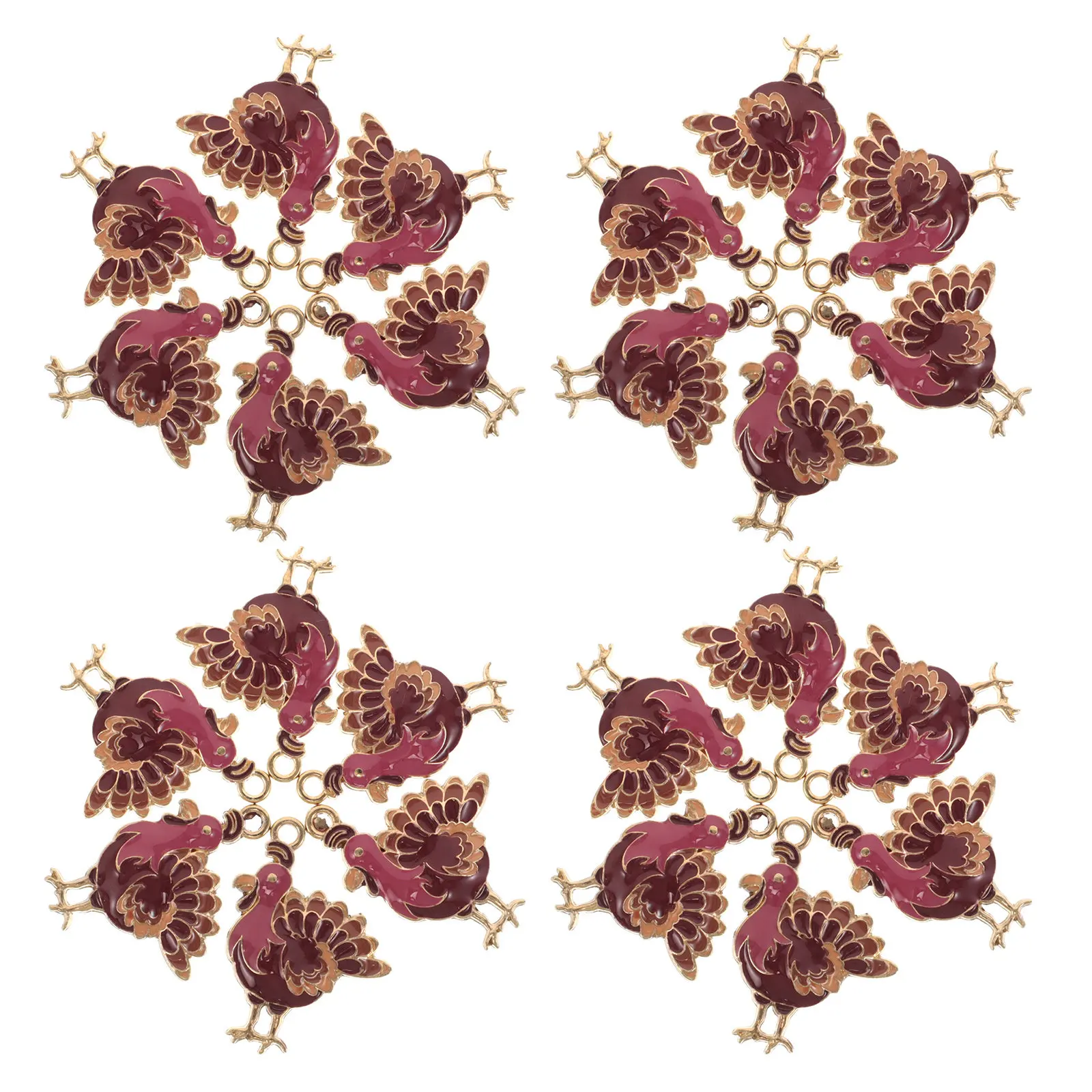 24Pcs Turkey Pendant Charms for Thanksgiving Crafts Jewelry Making DIY Fall Ornaments Necklaces Earrings Bracelets Holiday
24Pcs Turkey Pendant Charms for Thanksgiving Crafts Jewelry Making DIY Fall Ornaments Necklaces Earrings Bracelets Holiday