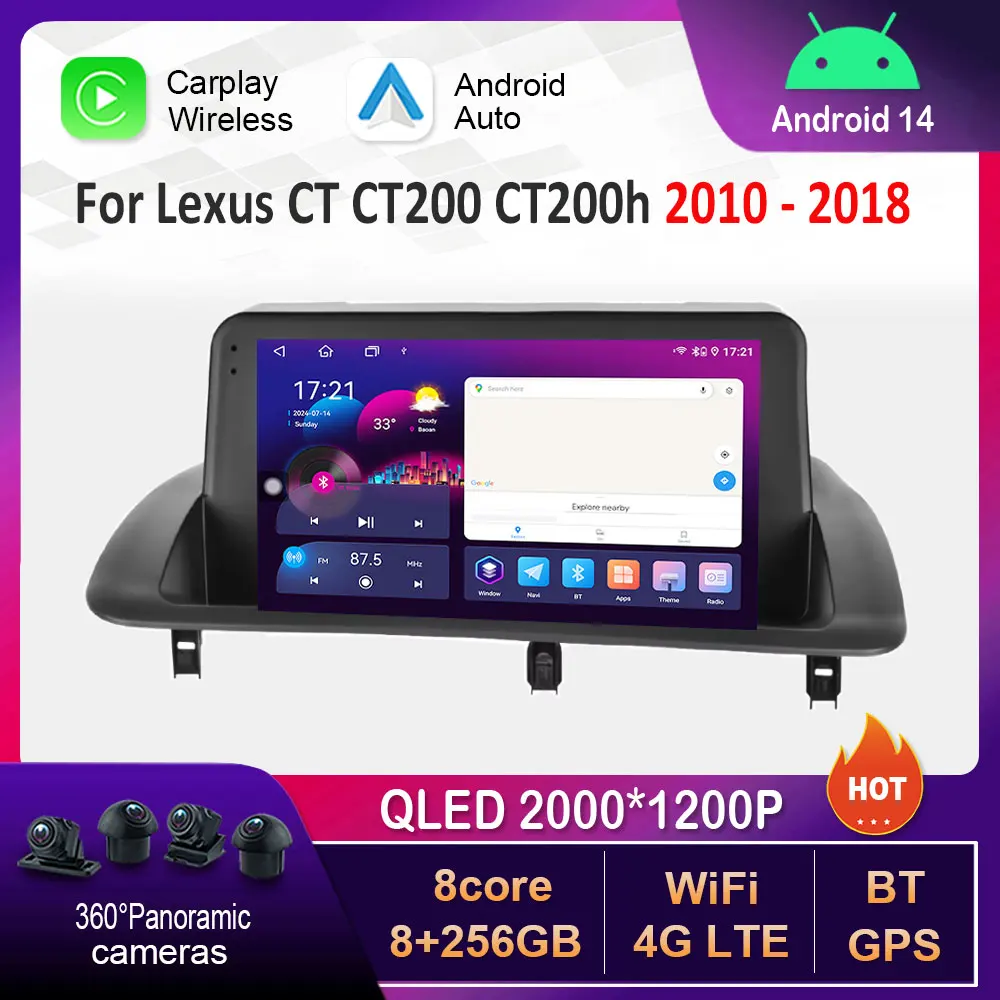 Для Lexus CT CT200 CT200h 2010-2018 WiFi Android 14 Разделенный экран Автомобильный видео Мультимедийный плеер Навигация GPS BT Авто Инструменты
Для Lexus CT CT200 CT200h 2010-2018 WiFi Android 14 Разделенный экран Автомобильный видео Мультимедийный плеер Навигация GPS BT Авто Инструменты