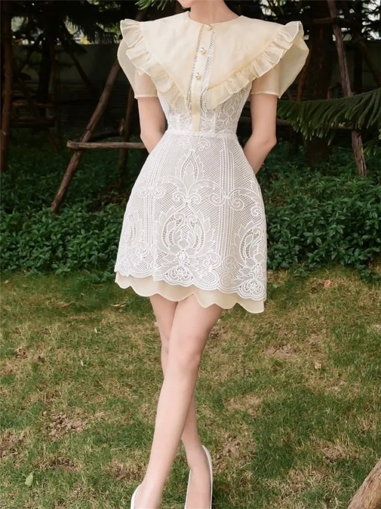 Mesh Boho Floral Party Vintage Dresses For Women Sexy Lace Short Sleeve Summer Embroidery Dress 2022 Clothing Elegant A-Line
Mesh Boho Floral Party Vintage Dresses For Women Sexy Lace Short Sleeve Summer Embroidery Dress 2022 Clothing Elegant A-Line