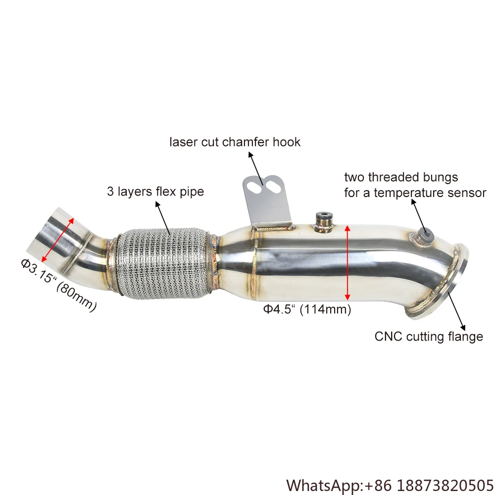 Exhaust Pipes Downpipe for Toyota Supra MKV A90 MK5 3.0L B58 2020+ 304 Stainless Steel 
Exhaust Pipes Downpipe for Toyota Supra MKV A90 MK5 3.0L B58 2020+ 304 Stainless Steel