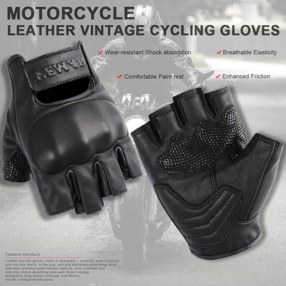 Genuine Leather Motorcycle Half Finger Gloves Men Breathable Motocross Gloves Built-in Protection Shell Motorbike Riding Gloves
Genuine Leather Motorcycle Half Finger Gloves Men Breathable Motocross Gloves Built-in Protection Shell Motorbike Riding Gloves