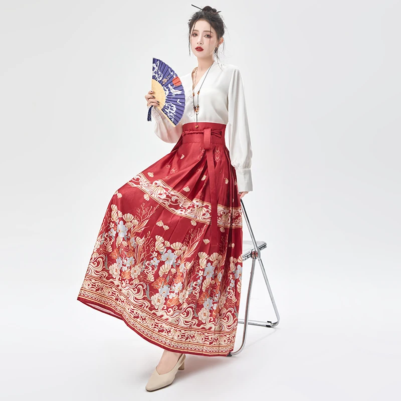 Miiiix New Chinese Style Horse Face Skirt 2024 Women's Spring/summer One Piece Hanfu Skirt with Crotch Covering and Pleats
Miiiix New Chinese Style Horse Face Skirt 2024 Women's Spring/summer One Piece Hanfu Skirt with Crotch Covering and Pleats