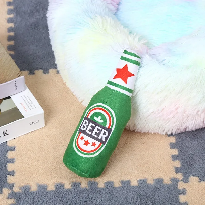 PARKER Plush Dog Toys Beer Bottle Shaped Bite Resistant Clean Teeth Chew Toys Pet Squeaker Interactive Playthings Pet Supplies
PARKER Plush Dog Toys Beer Bottle Shaped Bite Resistant Clean Teeth Chew Toys Pet Squeaker Interactive Playthings Pet Supplies