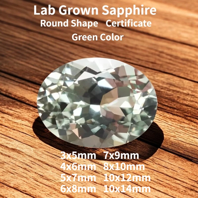 Green Color Lab Grown Sapphire Round Shape Shiny Quality Charms Gemstone Advanced Jewelry Making Materials Certificate
Green Color Lab Grown Sapphire Round Shape Shiny Quality Charms Gemstone Advanced Jewelry Making Materials Certificate