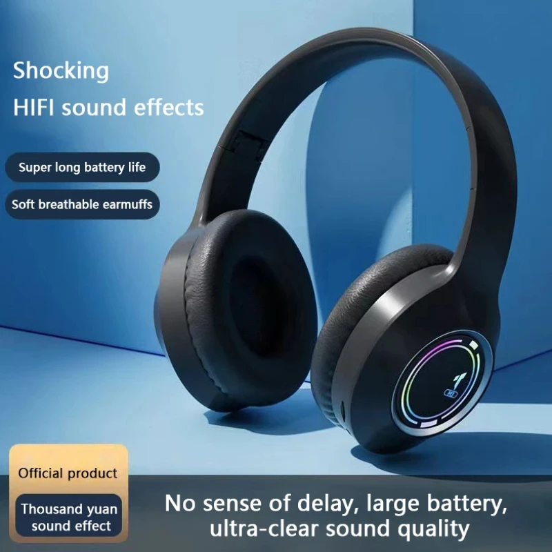 HIFI Head-mounted Bluetooth Headset 5.2 Wireless Bluetooth Headset Foldable Gaming Sports Solid Color Headset
HIFI Head-mounted Bluetooth Headset 5.2 Wireless Bluetooth Headset Foldable Gaming Sports Solid Color Headset