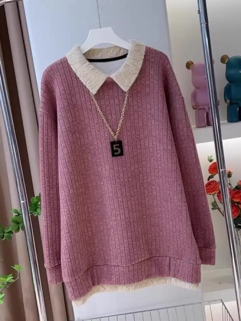 plus Size Women's Spring New Loose Long Hoodie Slimming Belly Covering Beautiful Top Comfortable Fit Korean Style Long Sleeve
plus Size Women's Spring New Loose Long Hoodie Slimming Belly Covering Beautiful Top Comfortable Fit Korean Style Long Sleeve