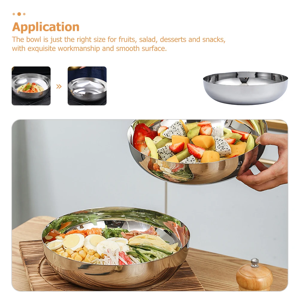 Stainless Steel Ramen Bowl Kitchen Fruit Bowls Dishes for Tableware Serving Meal Prep Produce Set
Stainless Steel Ramen Bowl Kitchen Fruit Bowls Dishes for Tableware Serving Meal Prep Produce Set