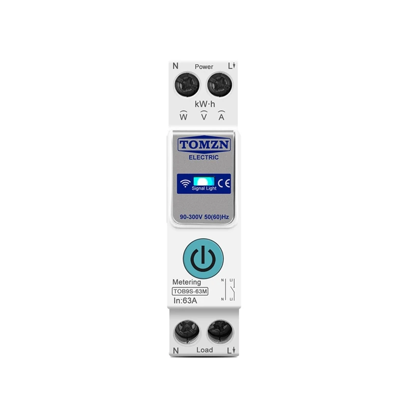Умный выключатель TOMZN TOB9S-63M TUYA Smartlife 1P + N с поддержкой Wi-Fi, измеритель энергии в кВтч, схема измерения, Магнитное реле MCB
Умный выключатель TOMZN TOB9S-63M TUYA Smartlife 1P + N с поддержкой Wi-Fi, измеритель энергии в кВтч, схема измерения, Магнитное реле MCB