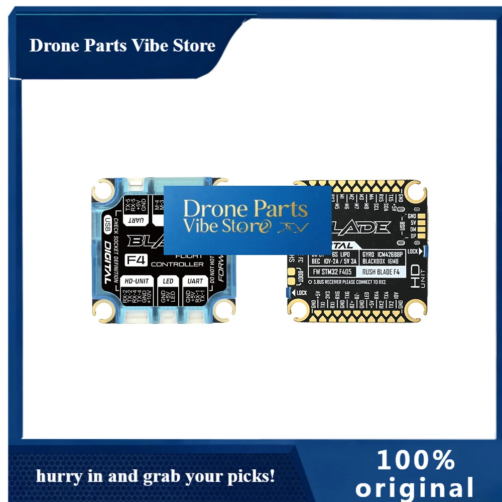 Drone PartsRUSHFPV RUSH BLADE F405 Stack F405 Flight Controller W/ 50A Sport F4 ESC 128K FC&ESC Stack For RC FPV Freestyle Drone
Drone PartsRUSHFPV RUSH BLADE F405 Stack F405 Flight Controller W/ 50A Sport F4 ESC 128K FC&ESC Stack For RC FPV Freestyle Drone