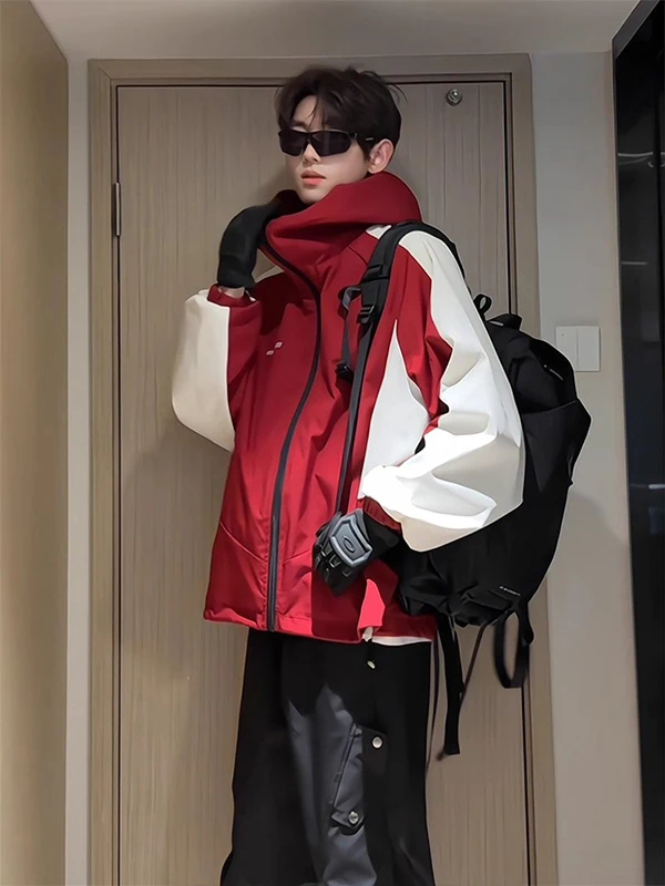 American Sle Waterproof Double-Sided Wear Outdoor Jaet Men's Winter Spor Hooded Zipper Color Blo Casual Faion Coat
American Sle Waterproof Double-Sided Wear Outdoor Jaet Men's Winter Spor Hooded Zipper Color Blo Casual Faion Coat