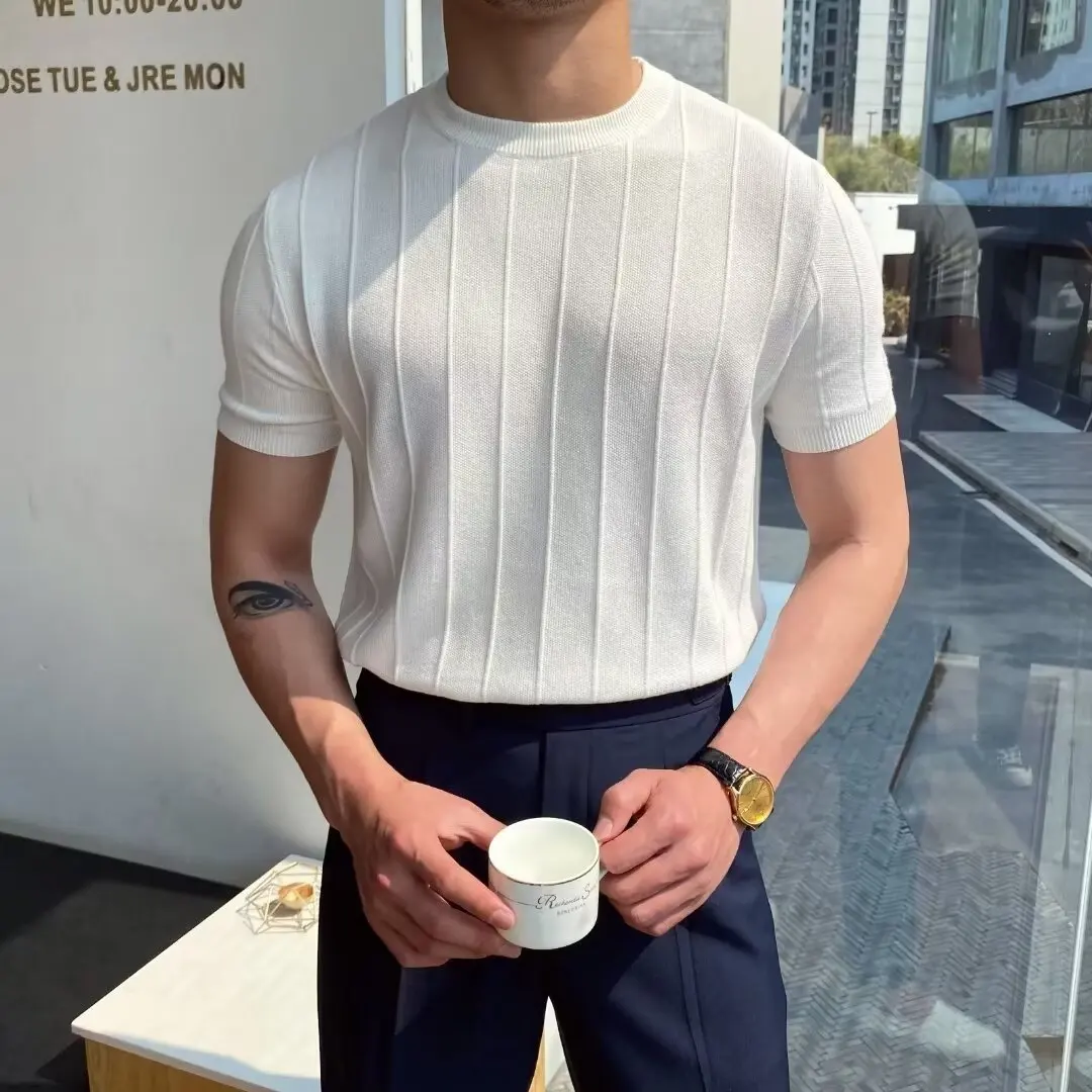 Men's Luxurious Light Weight Ice Silk T Shirt Short Sleeve Crew Neck Summer Thin Business Casual Solid Color Versatile
Men's Luxurious Light Weight Ice Silk T Shirt Short Sleeve Crew Neck Summer Thin Business Casual Solid Color Versatile