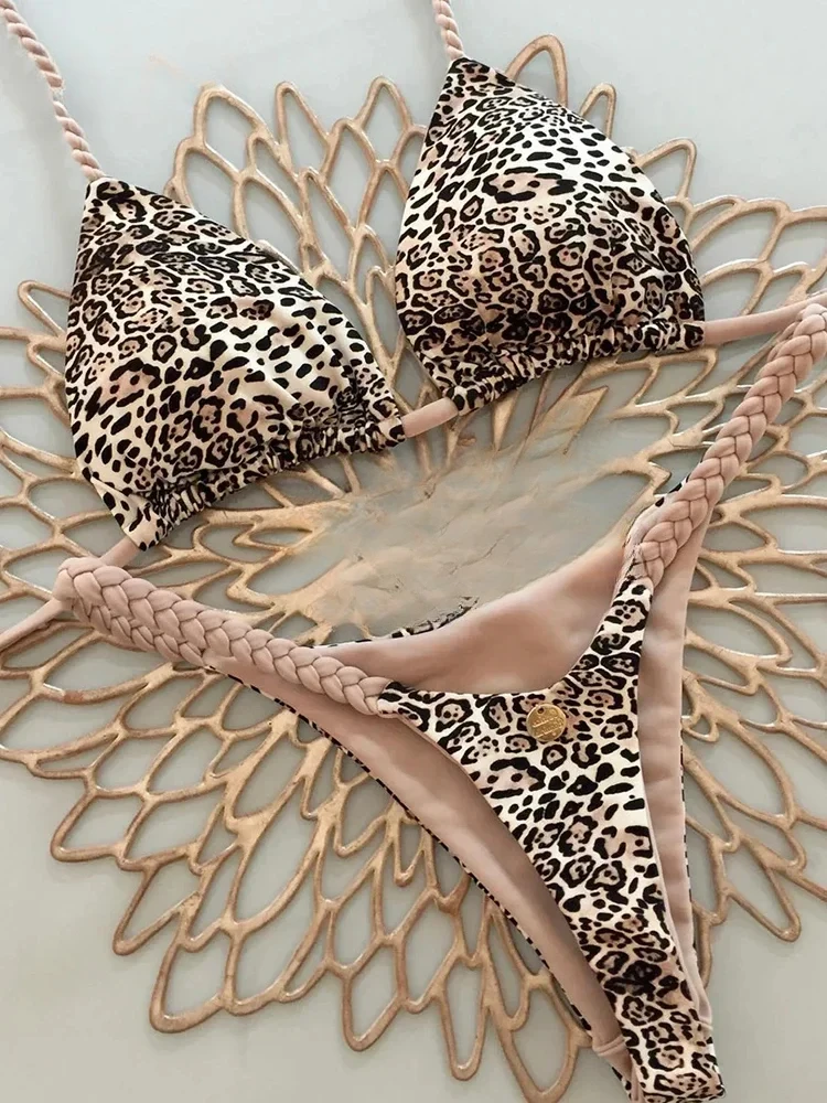 DGTQ Swimwear Women Leopard Printed Sexy Bikini Set Striped Beachwear Summer Swimsuit Two-pieces Thong Bathing Suit Biquinis NEW
DGTQ Swimwear Women Leopard Printed Sexy Bikini Set Striped Beachwear Summer Swimsuit Two-pieces Thong Bathing Suit Biquinis NEW
