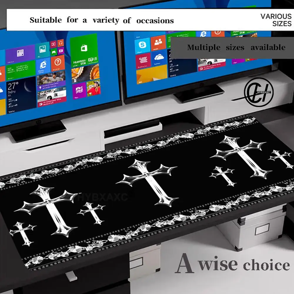 Trendy Cross Design Mouse Pad Large Rubber Anti-slip PC Desk Accessories Mousepad for Office and Gamer Keyboard Mats Decor Mat
Trendy Cross Design Mouse Pad Large Rubber Anti-slip PC Desk Accessories Mousepad for Office and Gamer Keyboard Mats Decor Mat
