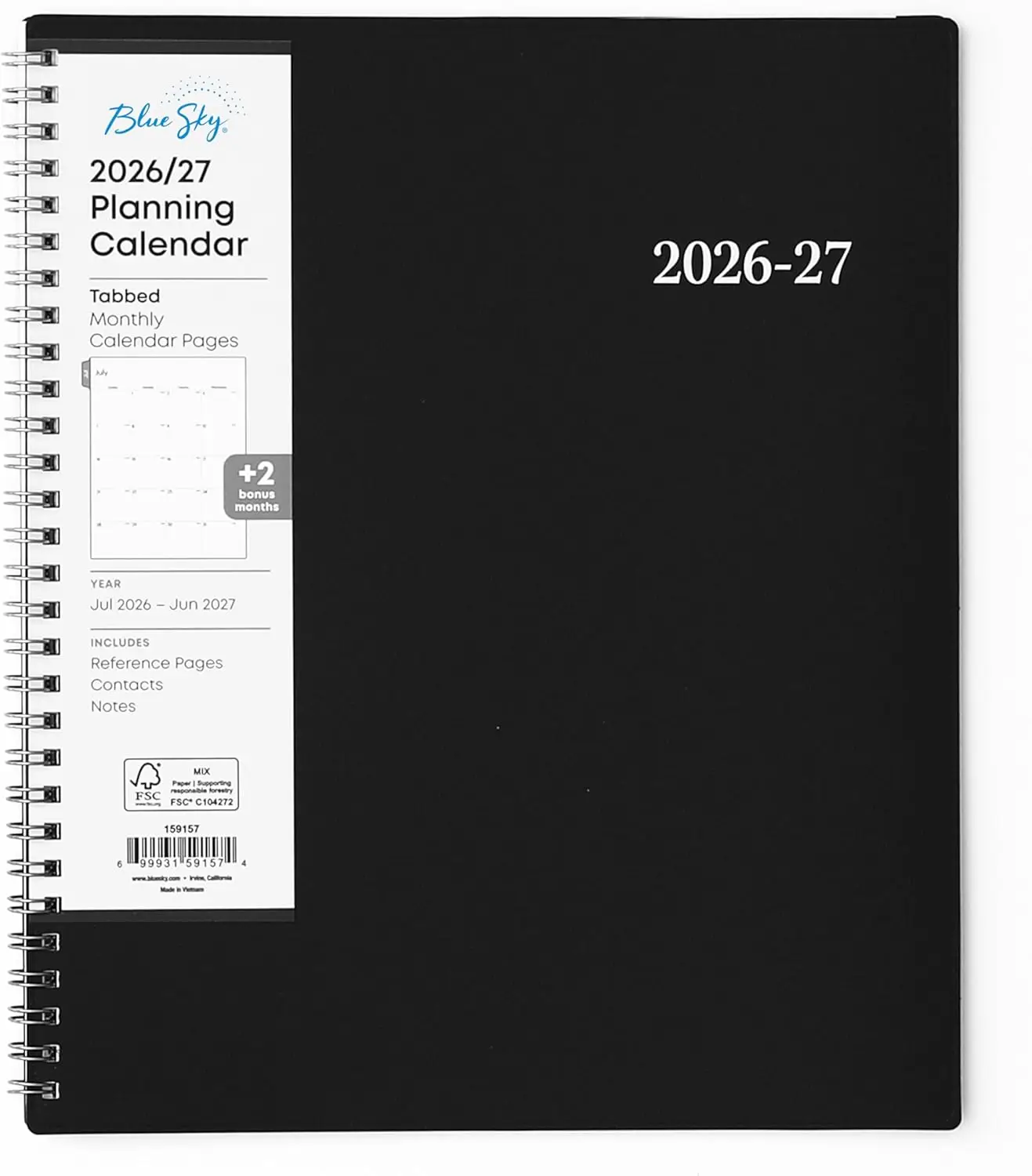 Monthly Academic Year Planner Calendar, July 2026 - June 2027, 8" x 10", with Flexible Cover, Wirebound, Laminated Tabs
Monthly Academic Year Planner Calendar, July 2026 - June 2027, 8" x 10", with Flexible Cover, Wirebound, Laminated Tabs