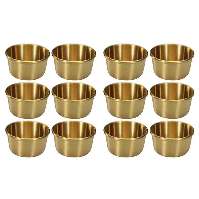 AB11-12Pcs 2 Oz Stainless Steel Dipping Sauce Cup, Mini Dip Bowls, Reusable Metal Condiment Cups Ramekins Containers (Gold)
AB11-12Pcs 2 Oz Stainless Steel Dipping Sauce Cup, Mini Dip Bowls, Reusable Metal Condiment Cups Ramekins Containers (Gold)