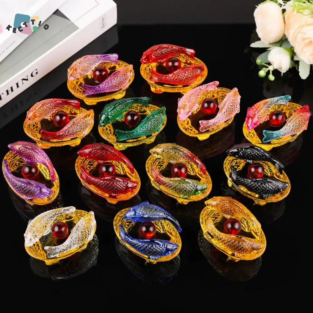 Creative Goldfish Ingots Decoration Retro Ingot Shape Colorful Glazed Fish Ornaments Handicrafts Crystal Crafts
Creative Goldfish Ingots Decoration Retro Ingot Shape Colorful Glazed Fish Ornaments Handicrafts Crystal Crafts