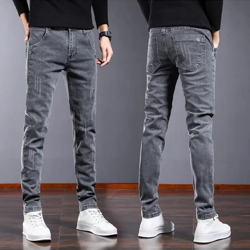 Casual Elastic Denim Jeans Men's Style Youthful Trendy Slim Fit Straight Leg Long Pants Autumn Season Student Wear Versatile
Casual Elastic Denim Jeans Men's Style Youthful Trendy Slim Fit Straight Leg Long Pants Autumn Season Student Wear Versatile