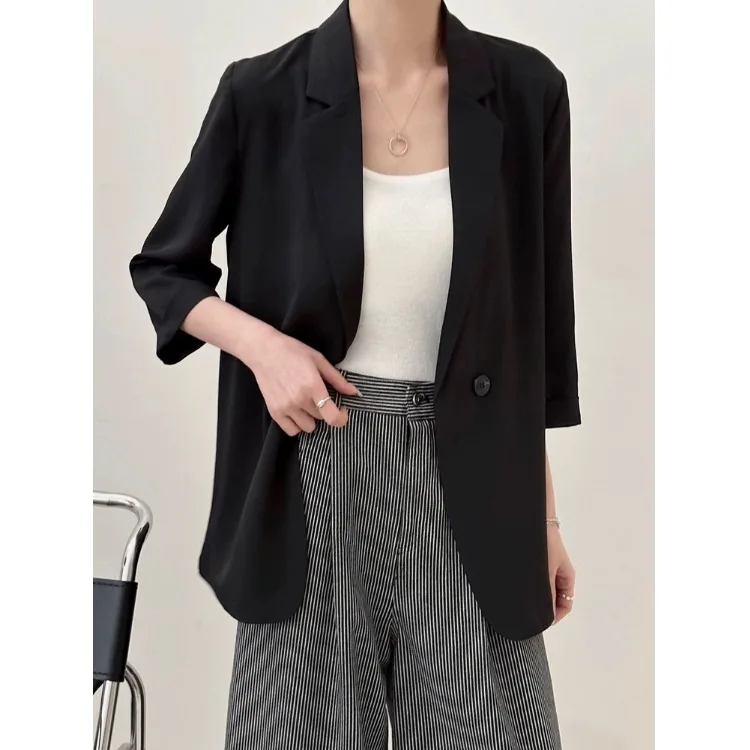 Summer New Slim Fit Women's Suit Jaet Thin Seven-Quarter Sve Ice Sensation Anti-Wrinkle Smooth Sun Protection Outerwear
Summer New Slim Fit Women's Suit Jaet Thin Seven-Quarter Sve Ice Sensation Anti-Wrinkle Smooth Sun Protection Outerwear
