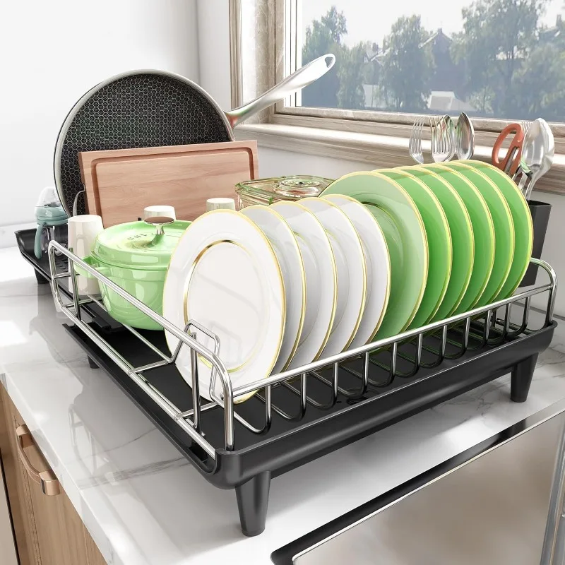 Dish Drying Rack - Expandable Dish Rack for Kitchen Counter, Large Dish Drainer with Pan Holder
Dish Drying Rack - Expandable Dish Rack for Kitchen Counter, Large Dish Drainer with Pan Holder
