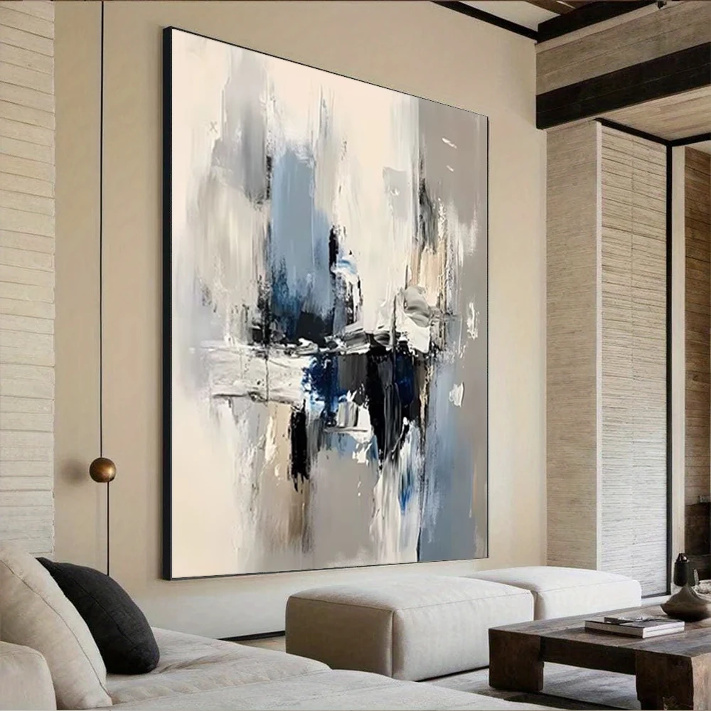 Grey and Blue Abstract Hand Painted Painting Neutral Textured Wall Art Wabi Sabi Large Blue Texture Painting Boho Wall Decor
Grey and Blue Abstract Hand Painted Painting Neutral Textured Wall Art Wabi Sabi Large Blue Texture Painting Boho Wall Decor
