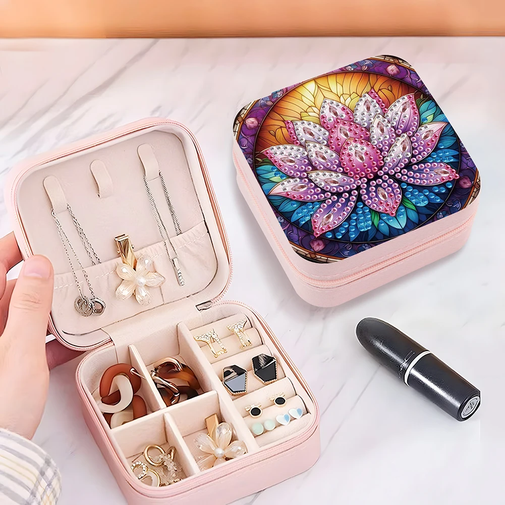 DIY Lotus Diamond Painting Kit Rotatable Mirror w Diamond Painting Jewelry Box
DIY Lotus Diamond Painting Kit Rotatable Mirror w Diamond Painting Jewelry Box