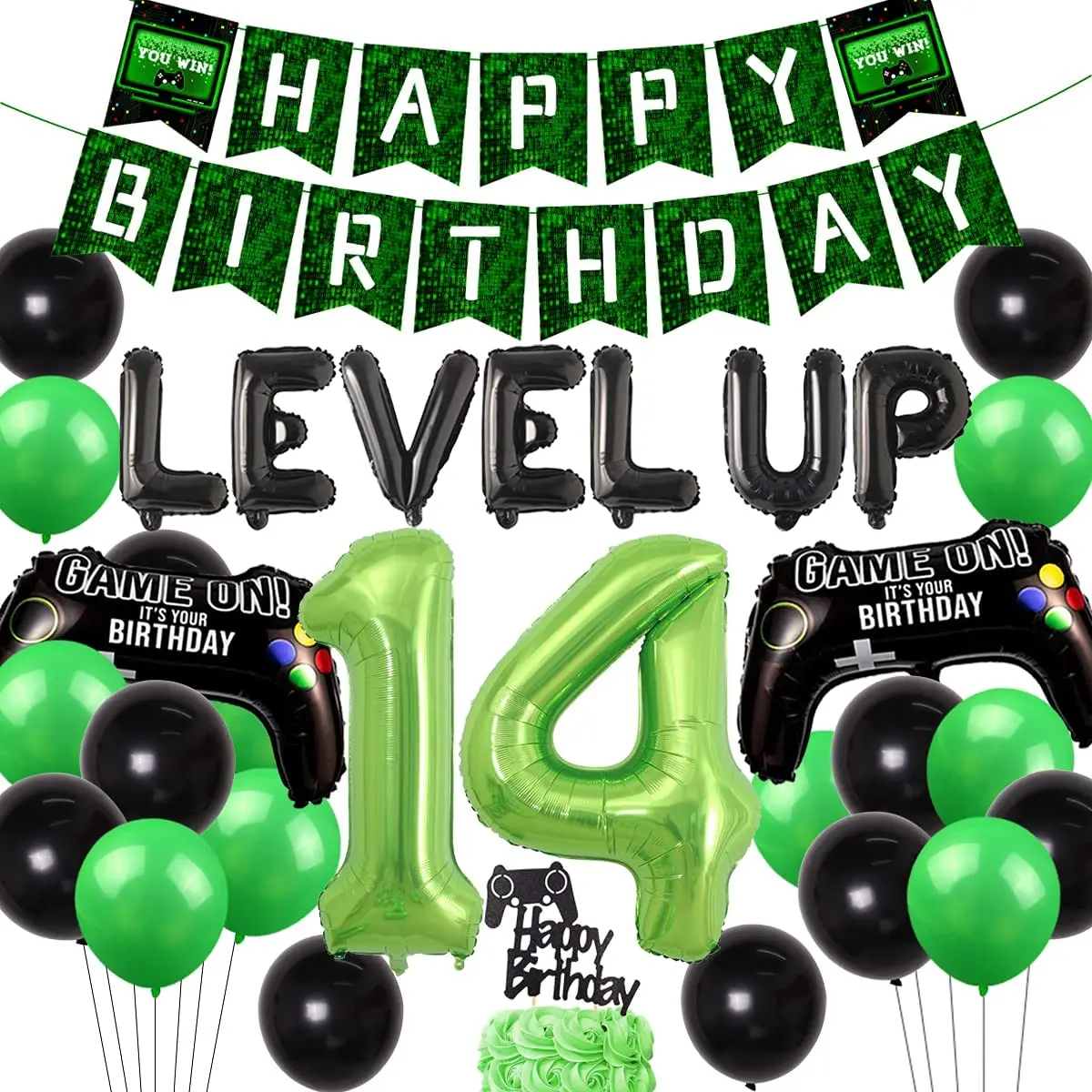 Video Game 14th Birthday Party Decorations Game on Controller Foil Balloon for Boys Gamer Level Up Birthday Party Supplies
Video Game 14th Birthday Party Decorations Game on Controller Foil Balloon for Boys Gamer Level Up Birthday Party Supplies