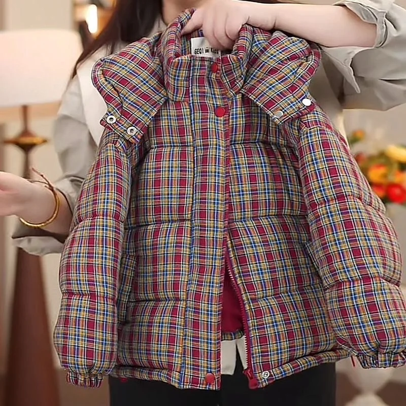 RAISE Winter Children Girls Retro Plaid Parkas Hooded Thicken Warm Red Outerwear Coat For Teens Girls 4-14Y Kids Girl Ski Jacket
RAISE Winter Children Girls Retro Plaid Parkas Hooded Thicken Warm Red Outerwear Coat For Teens Girls 4-14Y Kids Girl Ski Jacket