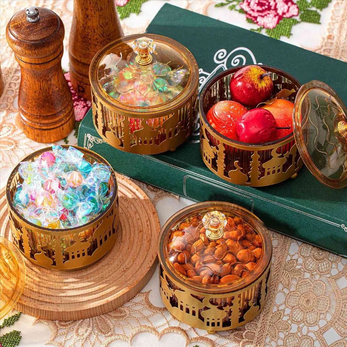 A24I 4 Pcs Ramadan Trays with Lid Gold Eid Mubarak Tray Ramadan Plate Ramadan Decorations Ramadan Food Storage Container
A24I 4 Pcs Ramadan Trays with Lid Gold Eid Mubarak Tray Ramadan Plate Ramadan Decorations Ramadan Food Storage Container