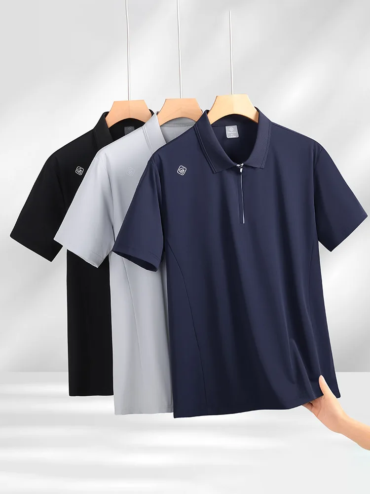 Мужская футболка больших размеров из ледяного шелка, летняя, эластичная, быстросохнущая, спортивная, с молнией и отложным воротником, очень большого размера
Мужская футболка больших размеров из ледяного шелка, летняя, эластичная, быстросохнущая, спортивная, с молнией и отложным воротником, очень большого размера