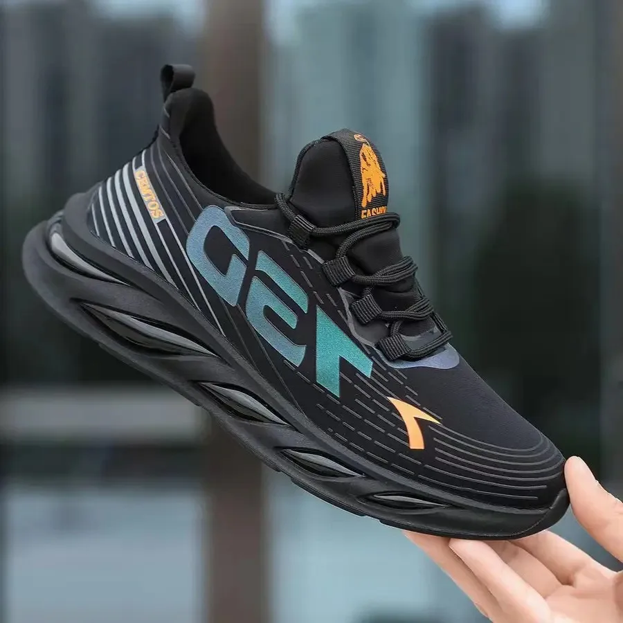 Men's Korean-Style Low-Top Breathable Mesh Sneakers - Upper and Cushioned PVC Korean Wave Striped Sneakers for Gym Outdoor - Al
Men's Korean-Style Low-Top Breathable Mesh Sneakers - Upper and Cushioned PVC Korean Wave Striped Sneakers for Gym Outdoor - Al