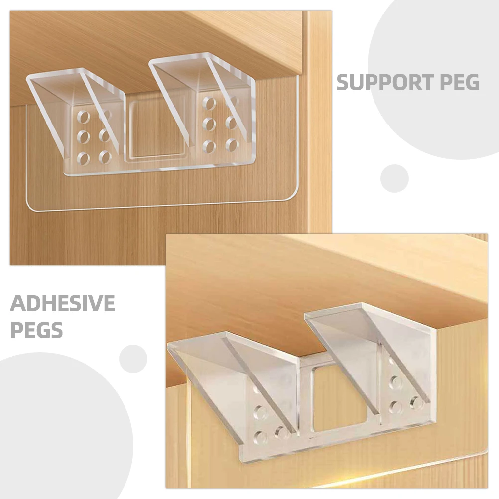 8pcs Adhesive Pegs Punch Free Cabinet Clips Nail-Free Shelf Supports Multi-Function Shelf Holders For Kitchen Bookshelves Closet
8pcs Adhesive Pegs Punch Free Cabinet Clips Nail-Free Shelf Supports Multi-Function Shelf Holders For Kitchen Bookshelves Closet