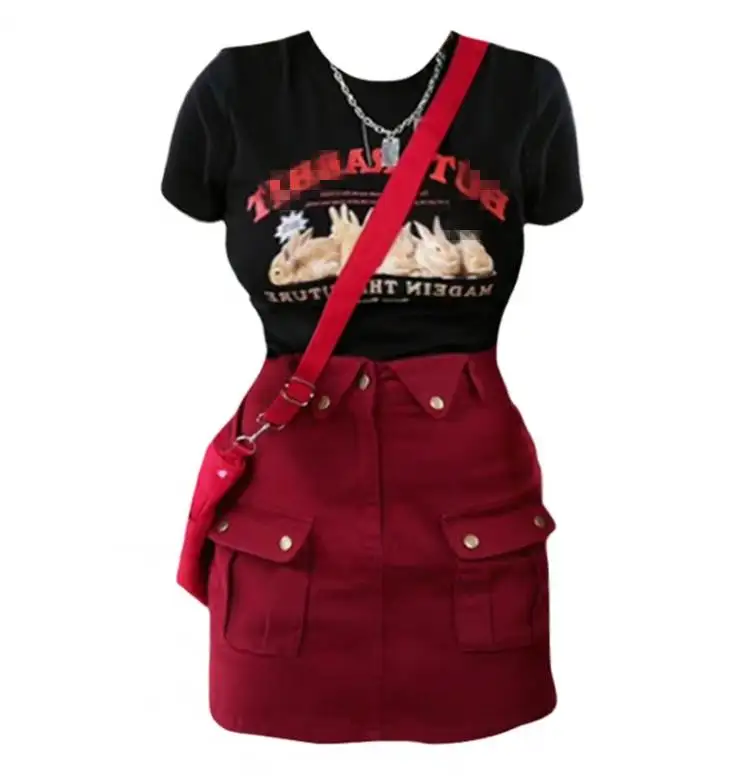 plus Size Women's Street Sle T-irt And Skirt Set Pure Desire Large Size Clothing Spring Summer Collection 200 Pou
plus Size Women's Street Sle T-irt And Skirt Set Pure Desire Large Size Clothing Spring Summer Collection 200 Pou