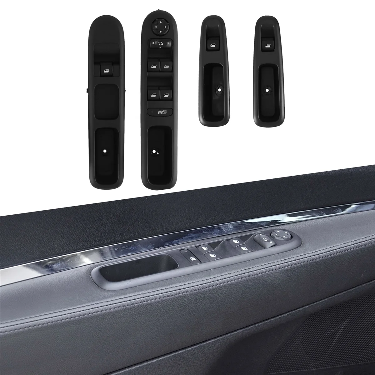 4 Pcs Car Power Window Control Switch Window Lifter Switch Button for Peugeot 3008 5008 2009 - 2016
4 Pcs Car Power Window Control Switch Window Lifter Switch Button for Peugeot 3008 5008 2009 - 2016