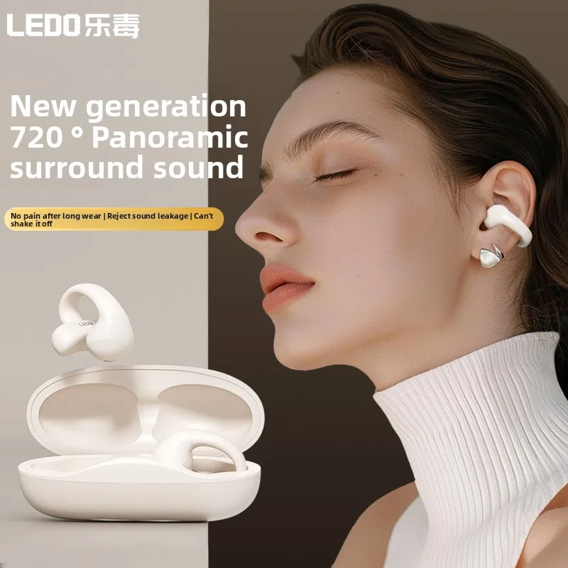 Ledu S6 Bluetooth Earphones Air Bone Conduction Wireless Open Ear Clip 2025 New Model Over-Ear Style 
Ledu S6 Bluetooth Earphones Air Bone Conduction Wireless Open Ear Clip 2025 New Model Over-Ear Style