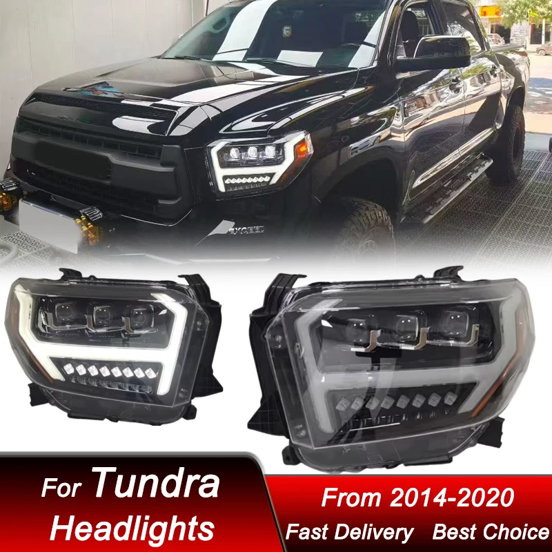 Hot Car styling Headlights For Toyota Tundra 14-20 new style LED DRL Headlamp Assembly Upgrade Projector Lens Accessories Kit
Hot Car styling Headlights For Toyota Tundra 14-20 new style LED DRL Headlamp Assembly Upgrade Projector Lens Accessories Kit