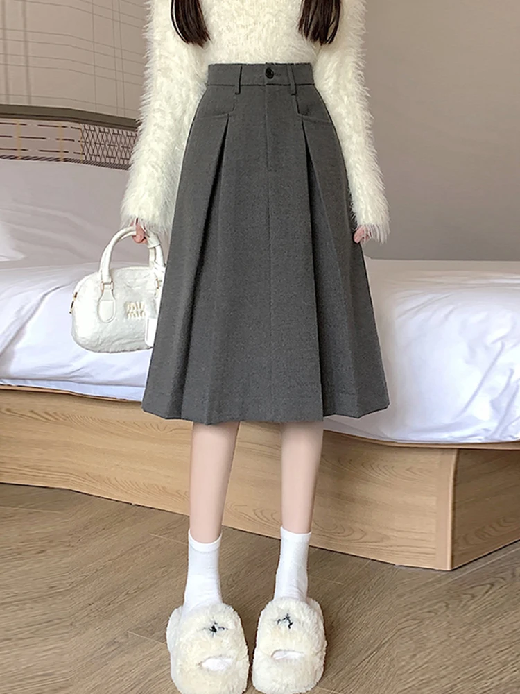 Юбка женская шерстяная плиссированная А-силуэта с высокой талией, повседневная, средней длины, осенне-зимняя, новая, элегантная, стройнящая
Юбка женская шерстяная плиссированная А-силуэта с высокой талией, повседневная, средней длины, осенне-зимняя, новая, элегантная, стройнящая