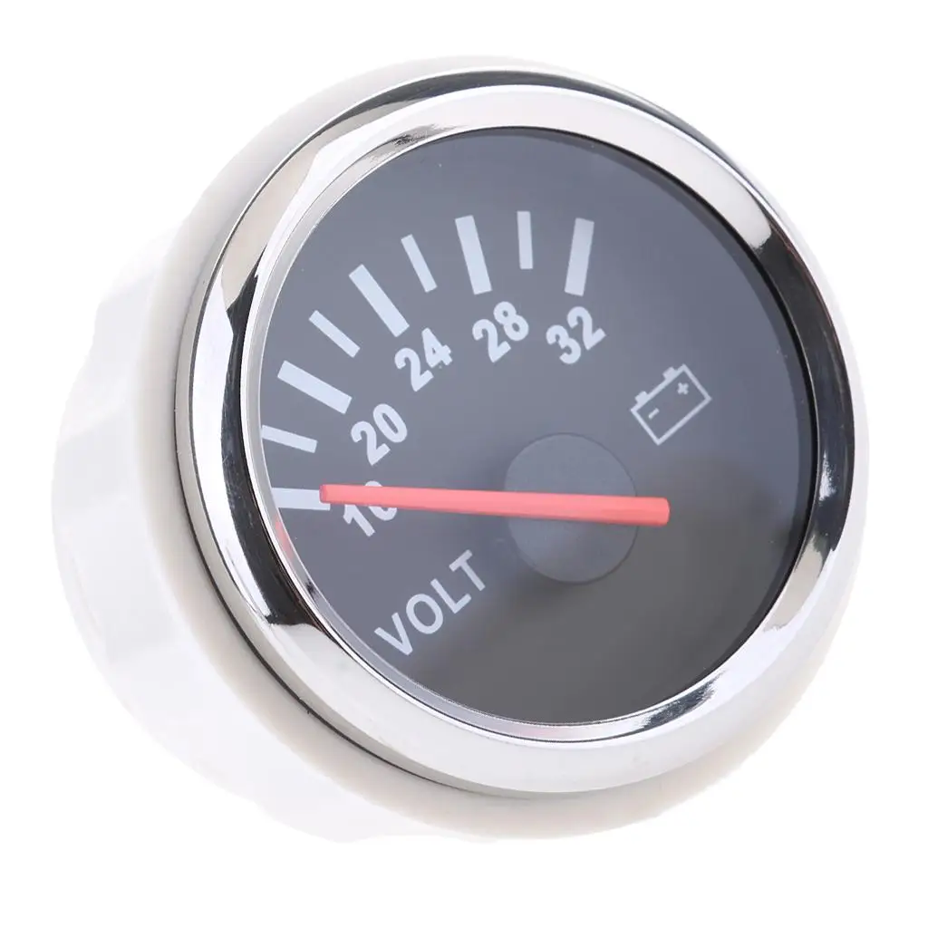 52 мм (2 дюйма) водонепроницаемый и пыленепроницаемый вольтметр для морских лодок, диапазон 16-32 В 
52 мм (2 дюйма) водонепроницаемый и пыленепроницаемый вольтметр для морских лодок, диапазон 16-32 В