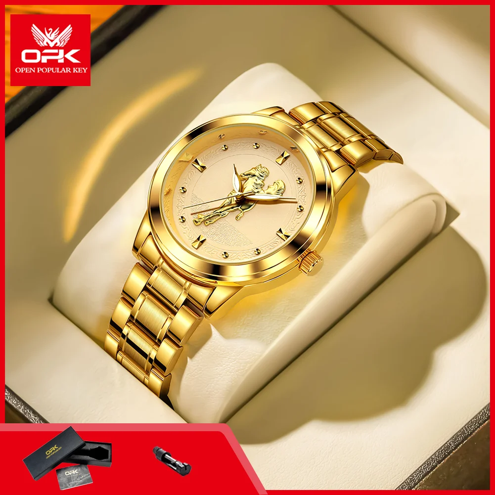 OPK 8141 Original Business Men's Watch Waterproof Luminous Stainless Steel Golden Luxury Classic Quartz Wristwatch for Man New
OPK 8141 Original Business Men's Watch Waterproof Luminous Stainless Steel Golden Luxury Classic Quartz Wristwatch for Man New