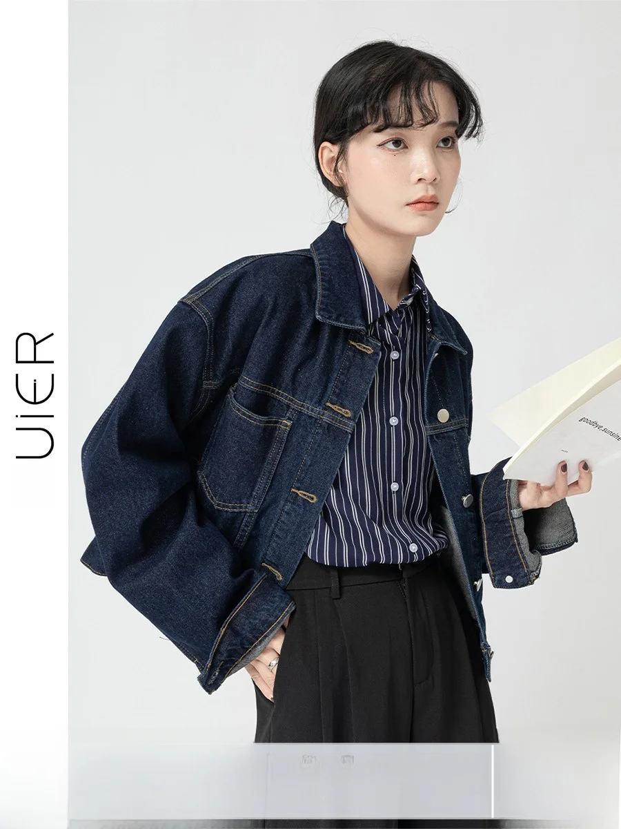 Guer Classic Vintage Denim Jaet Women's No Elastic Small ence Design Sensation Chic Top Commute Sle Straight Tube
Guer Classic Vintage Denim Jaet Women's No Elastic Small ence Design Sensation Chic Top Commute Sle Straight Tube