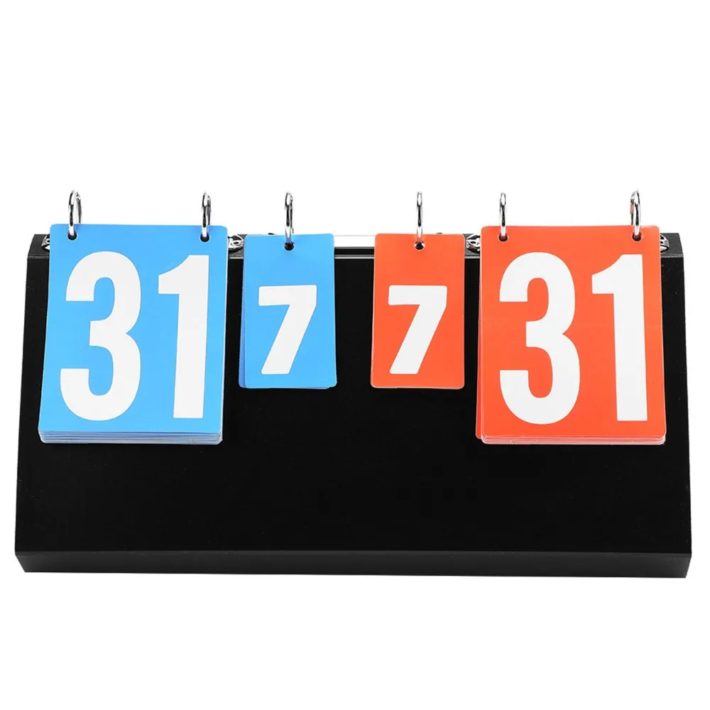 Ring-Bound Cards Flip Scoreboard Foldable Stand Large Numerals Score Keeper Plastic Body Compact Storage Score Counter Board
Ring-Bound Cards Flip Scoreboard Foldable Stand Large Numerals Score Keeper Plastic Body Compact Storage Score Counter Board